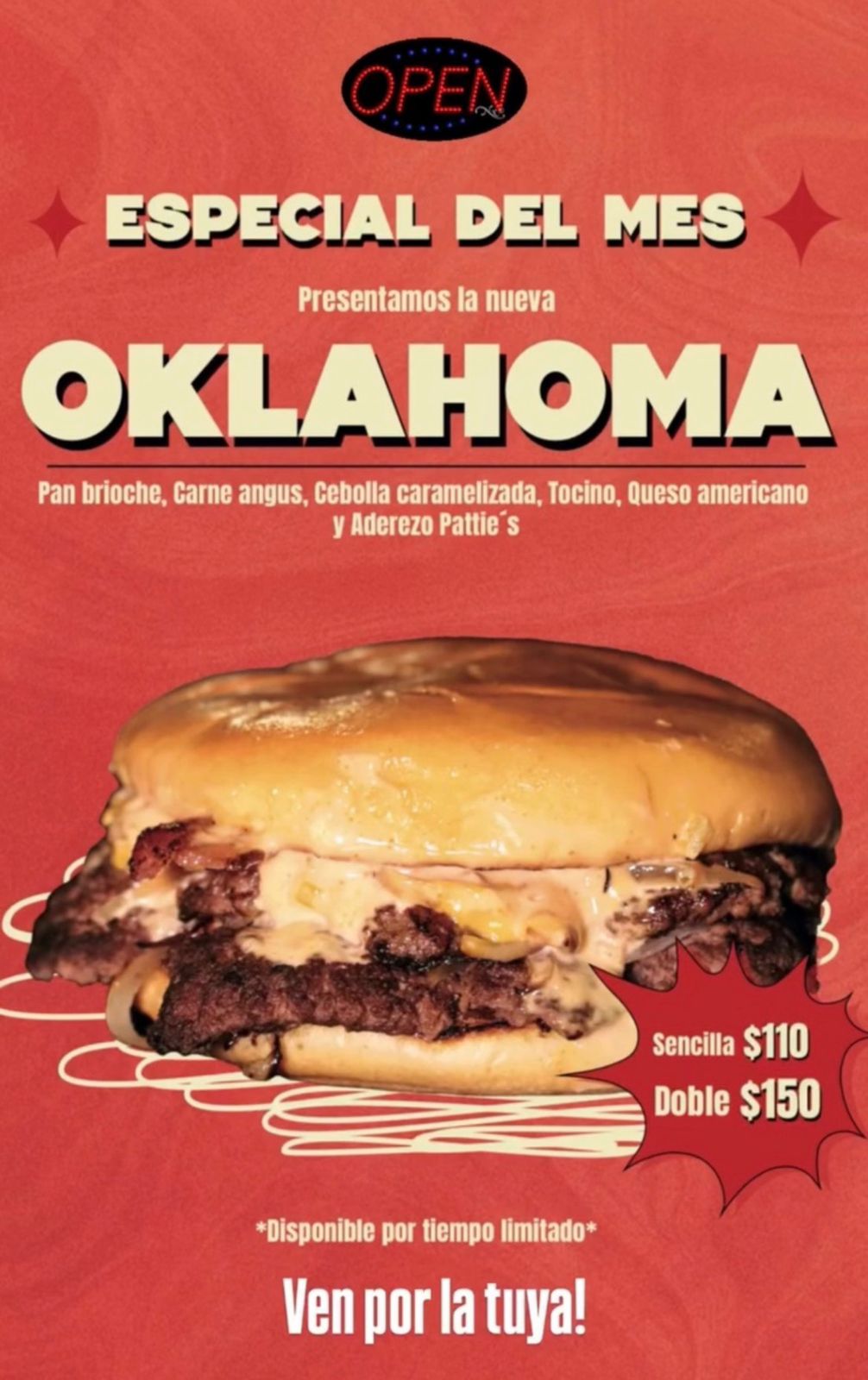 Hamburguesa Oklahoma - Especial del Mes